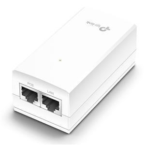 "24V Passive PoE Injector Adapter</br>PORT: 1× Gigabit PoE Port, 1× Gigabit Non-PoE Port</br>SPEC: Data and Power Carried over The Same Cable, 24V Power Input, 12 W PoE Power, Plastic Case"</br>