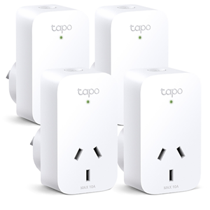 WiFi Smart Plug, 2.4GHz, TP-Link Tapo APP controlled, Alexa and Google Assist supported, Bluetooth setup.4 Pack</br>