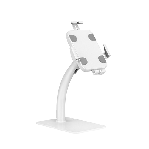 BRATECK Universal Anti-Theft Tablet Countertop Stand for All 7.9"-11” Tablets. Includes Security Screw to Prevent Theft. 360 Rotation. Includes Silicone & EVA Pads. Bolt Down Base. Black Colour</br></br>Featuring innovatively designed claws, PAD33-03 is compatible with most 7.9”~11” tablets, including Apple iPad and Samsung Galaxy Tablet. Both horizontal and vertical views, as well as tilt functions, are available in order to provide a better customer user experience. Silicone and EVA pads provide all-rounded protection for the precious device. A lockable design with an anti-theft screw prevents it from theft and unwanted removal. The internal cable management protects wires and creates a professional look for the tablet kiosk.