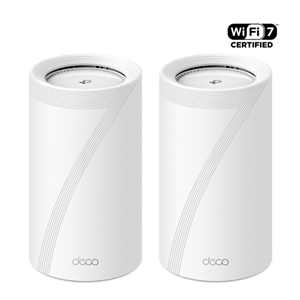 Deco BE85  2-pack, BE22000 Whole Home Mesh Wi-Fi 7 Unit(Tri-Band)</br>SPEED: 1376 Mbps at 2.4 GHz + 8640 Mbps at 5 GHz + 11520 Mbps at 6 GHz</br>SPEC: 8× Internal Antennas, 1× 10 Gigabit RJ45/SFP+ Combo Port + 1× 10 Gigabit Port + 2× 2.5 Gigabit Ports (WAN/LAN auto-sensing), 1× USB 3.0 Port, Qualcomm 2.2 GHz Quad-core CPU, 240MHz for 5 GHz and 320MHz for 6 GHz, 12-Stream</br>FEATURE: Deco App, Router/AP Mode, IPv6, IPTV, HomeShield (Parental Controls, Antivirus, QoS, Reports), AI Mesh, OFDMA, MU-MIMO, MLO, Multi-RU, 4K-QAM, 320MHz Bandwidth, WPA3, Beamforming, Alexa and Google Assistant Supported"</br>