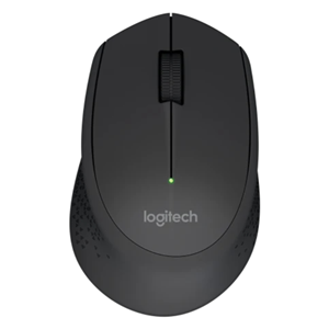 Wireless Black Optical Mouse, Nano Wireless Receiver, 1000dpi, 3 Buttons, 1x AA Battery (Included), Up to 18 month battery life