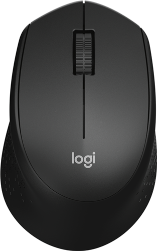 Wireless Black Optical Mouse, Nano Wireless Receiver, 1000dpi, 3 Buttons, 1x AA Battery (Included), Up to 18 month battery life