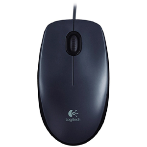 Black Wired Optical Mouse, USB Cable