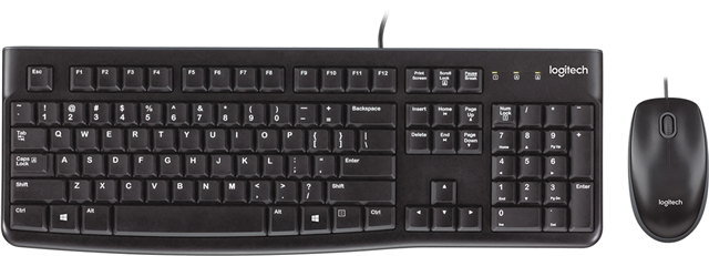 Wired Keyboard & Mouse Desktop Kit, Spill-resistant design, Number Pad, 1000dpi Optical Mouse