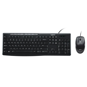 Wired Keyboard & Mouse Desktop Kit, Spill-resistant design, Media Controls, Number Pad, 1000dpi Optical Mouse