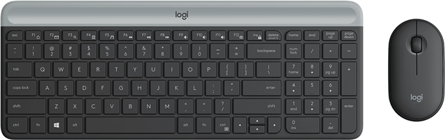 Slim Wireless Keyboard and Mouse Combo MK470</br>Colour Black, USB receiver, quiet (90% noise reduction)</br>Mouse 1x AA battery (up to 18 months battery life)</br>Keyboard 2x AAA battery  (up to 36 months battery life)</br>