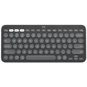 Wireless Compact Keyboard, Bluetooth or Wireless Receiver, Easy-Switch Button, 2x AAA Batteries (Included)</br>Colour: Graphite
