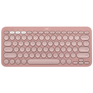 Wireless Compact Keyboard, Bluetooth or Wireless Receiver, Easy-Switch Button, 2x AAA Batteries (Included)</br>Colour: Rose