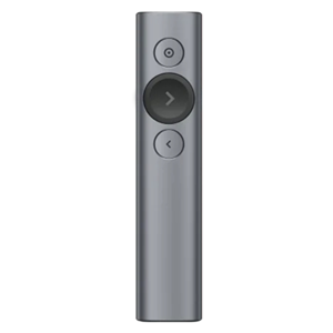SPOTLIGHT</br>Presentation remote</br>Highlight and magnify on screen</br>Forward, back, and on-screen cursor</br>Play videos and open links while presenting</br>Smart time management</br>Rechargeable</br>Present for three months on a full charge</br>30-meter range</br>Move around the room freely as your present</br>Universal compatibility</br>Bluetooth, USB dongle (icons)</br> </br>