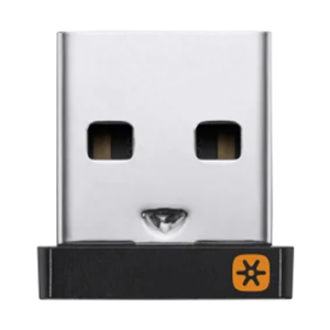 The tiny Logitech Unifying receiver connects up to six Unifying devices to your computer – without the hassle of multiple USB receivers							</br>