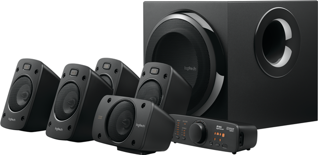 4x Satellite Speakers (2x 67W), 1x Center Speaker (1x 67W), 1x Subwoofer with Bass Control (165W), 500W RMS, 1x 3.5mm Audio Out, 2x Digital Optical Input, 1x Digital Coaxial Input, 1x RCA Audio Input, 1x 3.5mm Audio In, 1x Six Channel Direct Input, Wired Control Console, Remote