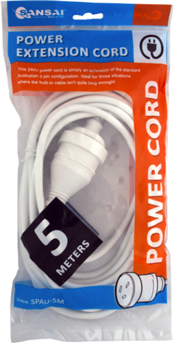 5 metre length, 240V 10A cable