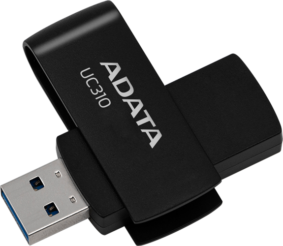 128GB USB3.2 Gen 1, USB Type-A, 9g, 58x20x13mm BlackSwivel UFD