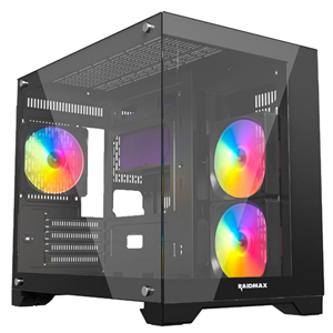 i600  Micro-ATX / Mini-ITX, Plastic, Steel, Tempered Glass, 2x3.5"HDD 3x2.5"SSD, USB3.0 x 1, USD2.0 x 2, HD Audio, Power, Reset, ARGB LED Fan 120mm x 2 (M/B Tray) / ARGB LED Fan 120mm x 1 (rear), RADIATOR Support Top: 360mm / ?Rear: 120mm / M/B tray: 240mm, Max. GPU  400mm, Max Cooler 157mm, 415(L) x 280(W) x 377(H)</br>hold LED button down to switch to ARGB mainboard software control