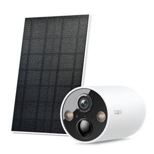 300 Day Battery Life, no wires for flexible placement, 2560x1440p 2K+ Video, Night Vision up to 30ft, Two-Way Audio, IP66 Weather Proof, -20 - 45deg C Operation, Motion Detection (not thru glass), Kit includes 1x C425 Battery Camera + A201 Solar Charging Panel, Storage options on-camera (micro-SD) or Tapo cloud