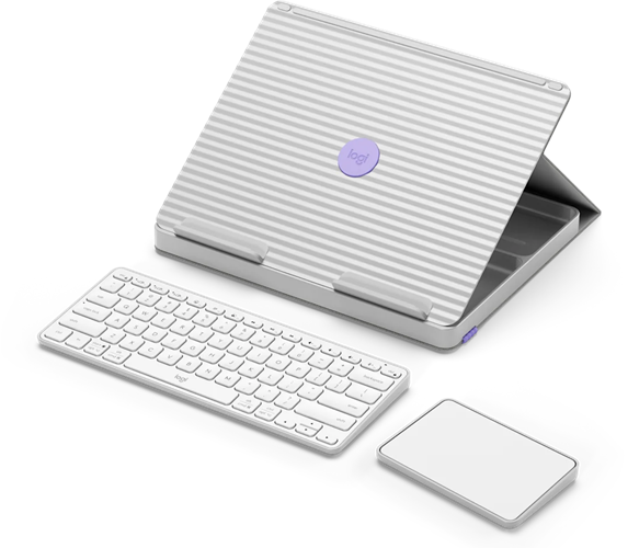 Casa has all you need to work from home in one compact kit, with a wireless keyboard, wireless touchpad and a book-like case that transforms into a laptop stand.</br>Colour: White
