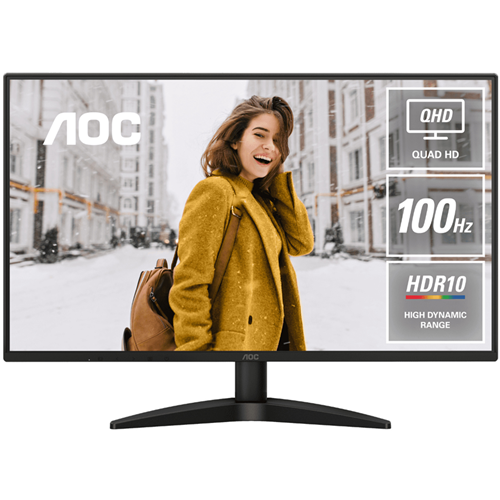 27" IPS Panel, Frameless, Quad HD 2560x1440 Max Res, 1ms Response, 100Hz, 1xHDMI, 1xDP, 100mm VESA 100mm, 3yr Warranty