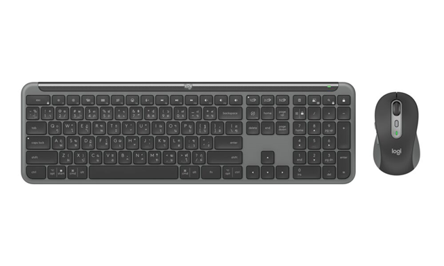 Redefine your office standards with Signature Slim Combo MK950 for Business. It combines the slim profile and typing experience that employees desire - with precise and super fast scrolling and multi-device switching for elevated productivity.