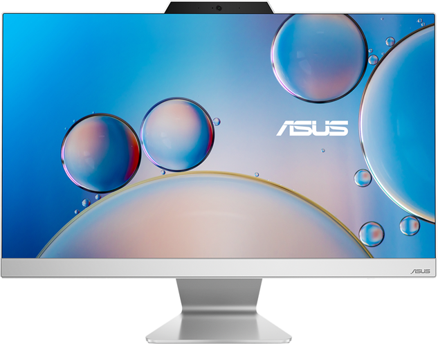 23.8", FHD (1920 x 1080), LCD, 250nits, Wide view, Anti-glare display,Touch screen, Normal Stand,Intel® Core™i3-1315U Processor 1.2 GHz, 8GB DDR4 SO-DIMM, 256GB M.2 NVMe™ PCIe® 4.0 SSD, Wi-Fi 6(802.11ax) (Dual band) 1*1 + Bluetooth® 5.2 Wireless Card, 720p HD camera, with privacy shutter, 1x Kensington lock, 1x 3.5mm combo audio jack, 1x USB 2.0 Type-A Side, 1x DC-in, 1x RJ45 Gigabit Ethernet, 1x HDMI in 1.4, 1x HDMI out 1.4, 1x USB 2.0 Type-A, 1x USB 3.2 Gen 1 Type-C, 3x USB 3.2 Gen 1 Type-A Back,Wireless white keyboard, Wireless optical mouse included in the box, 5.40 kg, Silver, Windows 11 Home.