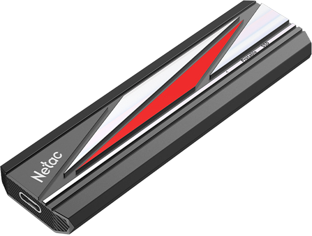 Netac ZX20L USB 3.2 Gen 2 Type-C External SSD 2TB, R/W up to 2000MB/1800MB/s, with USB C to A cable and 20Gbps USB C to C cable, 5 year warranty</br>