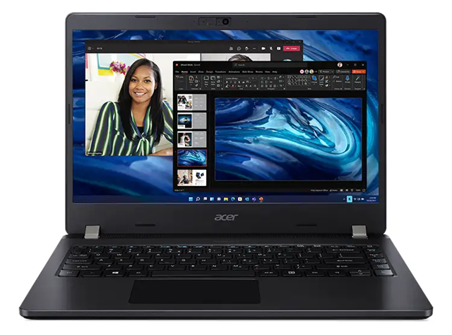 TMP414RN-53-79S8, Intel Core™ i7-1355U 2 MB Smart Cache, 1.7 GHz with Turbo Boost up to 5.0 GHz, 14" WUXGA IPS 16:10 Touch Pen, 1920x1200, 16 GB DDR4 Memory, 512GB PCIe NVMe SSD, Onboard Graphics, Intel Wireless Wi-Fi 6E AX211. Bluetooth 5.2. Backlit Keyboard. Finger Print Reader. FHD IR camera. Micro SD card reader. 65Wh Li-ion battery. Up to 16 hours, 2x Type-C USB 4 (TB4), 2x Type-A USB 3.2 Gen1, 1x RJ45, 1x HDMI 2.1, Ethernet RJ-45, 1x 3.5mm headphone/speaker, 65W Type C adapter, Stylus Pen, 1.491kg, 319 (W) x 229 (D) x 18.9 (H) mm, Windows 11 Pro, EN6-3 Year Mail In Parts Labour</br>Type C display & charging.  Memory and storage upgradeable (swappable SSD, addable RAM).  Replacement PSU: NB4600 or 65W Type-C.</br>