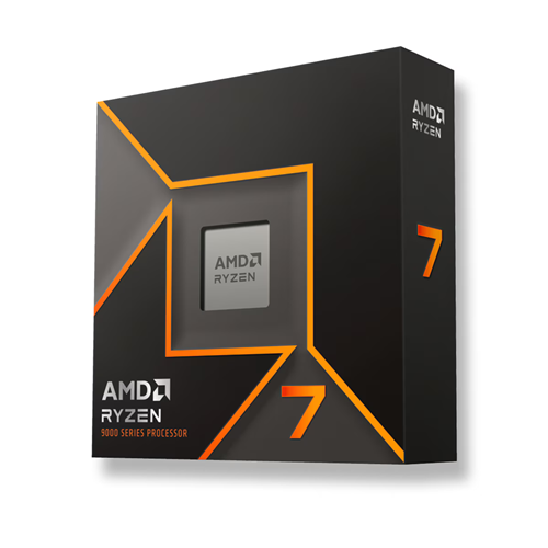 AMD Ryzen 7 9700X, 8C/16T, Up to 5.5 GHz, 40MB of Combined Cache, Socket AM5, 65W, No Fan</br>