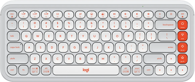Start with a POP</br>Own your space with the POP Icon Keys, a bold looking Bluetooth? keyboard that allows for effortless productivity thanks to fully customizable Action Keys</br></br>Anything but ordinary</br>Dare to be different with the POP Icon Keys. The detailed transparent frame and fresh colors of this bold design made with recycled plastic will allow you to personalize any desk, wherever you get work done.</br></br>Get comfortable</br>The contoured, low-profile keys are designed to fit your fingers perfectly for precise, comfortable & quiet typing no matter what zone you're in.</br></br>Life is easier with shortcuts</br>Seamlessly transition from "work mode" to "break mode" with the customizable Action Keys and Logi Options+ App. Access your suite of productivity tools, open up your favorite social media or launch your most used AI tools with a single key press.</br></br>Make work easy</br>Productivity hacks at your fingertips. Set an Action Key to work mode and open your Microsoft/Google workspace apps or most used web tabs instantly. Get things done easily by accessing your AI tools with a press of an Action Key