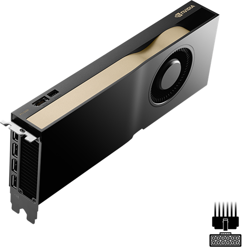 4x DisplayPort 1.4a, NVIDIA Quadro RTX 5000 Ada generation, Max resolution:  7680 x 4320, 32GB DDR6 ECC 256bit, 12800 CUDA cores, 576GB/s bandwidth, Maximum 4xDisplays