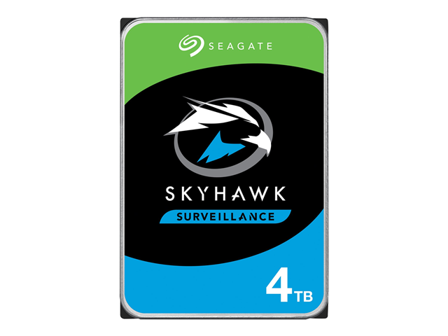 4TB, SATA 6Gb/s, 256MB Cache, Internal 3.5" Surveillance Hard Drive, Up to 64 cameras, 180TB/Y Workload, 3-year warranty.