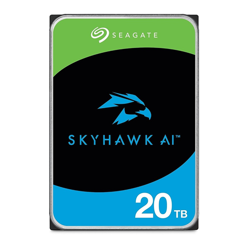 20TB, SATA 6Gb/s, 256MB Cache, 7200RPM, Internal 3.5" Surveillance Hard Drive, 16+ bays, Up to 64 cameras, 550TB/Y Workload, 3-year warranty.