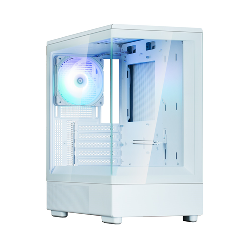 mATX Mini Tower PC Case</br>, 1x120mm ARGB fans</br>Panoramic View Frameless Tempered Glass Front and Side Panels, Max VGA 420mm</br>, Max Cooler 173mm, 453(D) x 235(W) x 429(H)mm White</br></br>