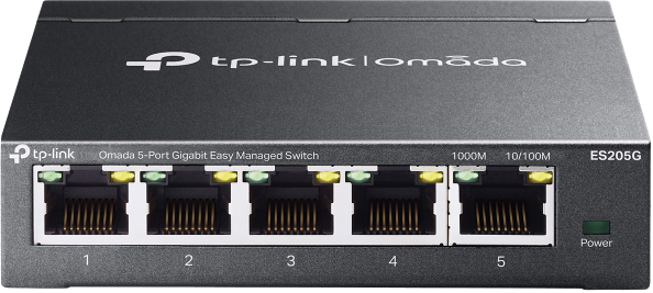 •	5× 10/100/1000Mbps RJ45 ports</br>•	Easy to Use: Supports plug-and-play for instant connectivity and simple configuration for additional features</br>•	Centralised Cloud Management via the web or the Omada app†</br>•	Automatic Loop Prevention, VLAN, and IGMP Snooping</br>•	Fanless design for silent operation</br>•	Durable metal casing and desktop/wall mounting design</br>