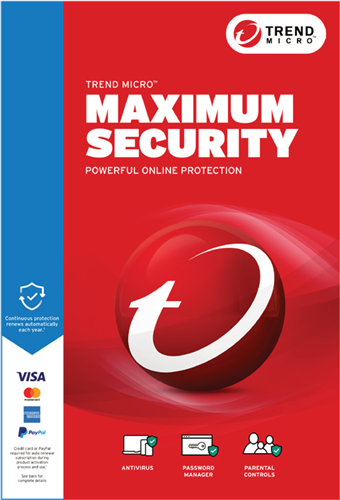 TICEWWMFXSCWFW 4711370730102 Trend Micro Maximum Security (1 Device) 2yr  AR Wallet