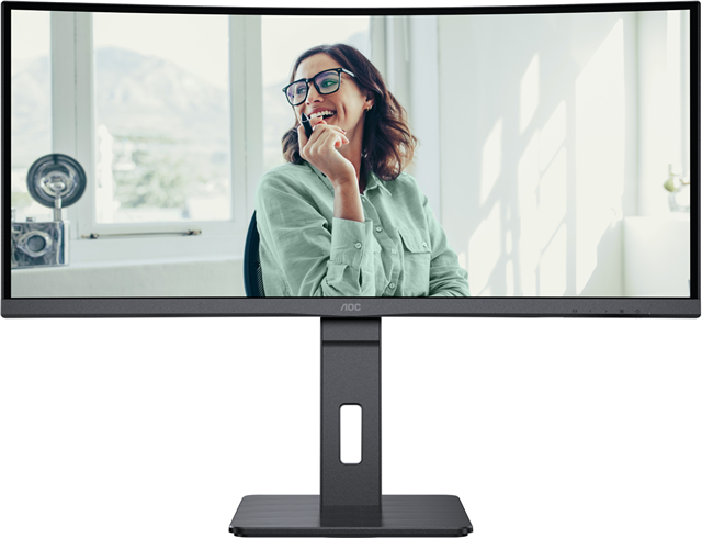 Curved 1500R, WQHD 3440 × 1440, VA, 3-sided frameless, Adaptivesync, 100Hz, 4ms, HDMI, DP,  USB Type-C 65w, 4 port USB hub KVM, RJ45, 2x 5W Speakers,  HAS</br>