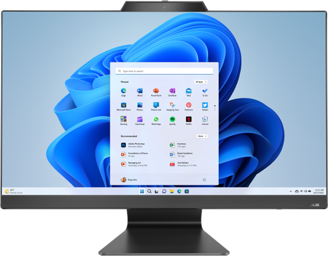 27”, FHD (1920 x 1080), LCD, 250nits, Wide view, Anti-glare display, Normal Stand, AMD Ryzen™ 5 7520U Mobile Processor, 16GB LPDDR5, 1TB M.2 NVMe™ PCIe® 3.0 SSD,  Wi-Fi 6(802.11ax) (Dual band) 2*2 + Bluetooth® 5.2 Wireless Card, 720p HD camera with privacy shutter, 1x Kensington lock, 1x 2-in-1 card reader SD / MMC, 1x 3.5mm combo audio jack, 1x USB 2.0 Type-A, 1x DC-in, 1x RJ45 Gigabit Ethernet, 1x HDMI in 1.4, 1x HDMI out 1.4, 1x USB 2.0 Type-A, 1x USB 3.2 Gen 1 Type-C, 3x USB 3.2 Gen 1 Type-A, Wireless grey keyboard, Wireless optical mouse, 8.90 kg, Windows 11 Home.