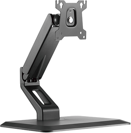 BRATECK 17'' -32'' Single Screen Articulating Monitor Stand. Free-Tilting Design, Rotary Base 360 Rotary VESA Plate. VESA 75x75, 100x100, Max Load 10kgs Built-in Cable Management</br></br>With touch screen monitors taking the market by storm, you deserve suitable monitor supports to produce high-quality work, and that’s exactly why the LDT35-T01 desk stand was created. With improved tilt, rotating base and smooth adjustments, our stand offers total control and positioning of 17"~32" touch screen monitors combined with a stable platform for drawing, illustrating, reading and more. Engineered with a quality internal gas spring mechanism that provides smooth height adjustments from 75 to 325mm while firmly holding devices up to 10kg. A convenient keyhole pattern assures faster and easier installation while cable management offers a clutter-free work area.