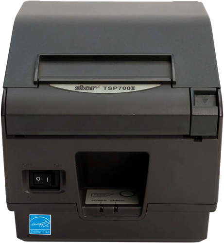 TSP743II Thermal Printer with Cutter & CloudPRNT. 250mm/sec, 203 DPI, 0.065 - 0.15mm paper thickness, 80mm maximum width, black mark sensor.