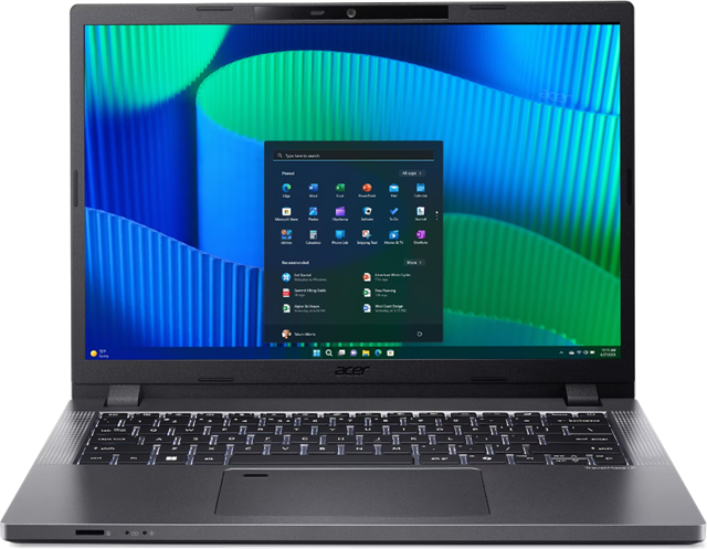 Acer TravelMate TMP214-55-G2-500C, Intel Core i-120u (10C/12T 2P8E, up to 5GHz), 8GB DDR5, 512GB PCIe NVMe SSD, 14" WUXGA SlimBezel IPS 1920x1200, 720p HD TNR Camera, 2x USB-A, 1x HDMI. 2x Type-C USB4.0 (TB4). 1x RJ45, 65Wh Li-ion battery up to 17 hours,  Intel Wireless Wi-Fi 6E AX211 + Bluetooth 5.2, 1.55kg, 320x235x20/23mm Windows 11 Pro, 3 Year warranty.  Type C display & charging.
