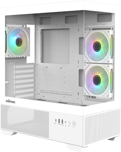CHRONIX, ATX Mid-Tower. 436(L) x 215(W) x 487(H) mm,  ATX / mATX / Mini-ITX, Fans Included 3x 120mm (ARGB Fan), Radiator Support 120mm/ 140mm / 240mm/ 280mm / 360mm, 1 x Combo(3.5&rsquo;&rsquo; or 2.5&rsquo;&rsquo;), 1 x 3.5&rsquo;&rsquo;HDD, 2 x 2.5&rsquo;&rsquo;SSD, 7 Slots, 1 x USB 2.0, 1 x USB 3.0, 1 x USB Type-C</br>NB I/O ports foul the 2nd 3.5" drive bay, so only 1 x 3.5" can be installed.