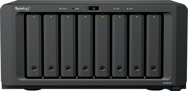 8-Bay NAS, AMD Ryzen V1500B, 8GB RAM (expandable to 32GB), 2x 3.5" SATA, 2x NVMe, 2x 2.5GbE</br>RAM upgrades SYN988, SYN981, SYN989</br>Expansion Unit DX525 via USB-C (up to 2)</br>3.5" Plus Series HDD Options:</br>HAT3300-4T</br>HAT3300-6T</br>HAT3310-8T</br>HAT3310-12T</br>HAT3310-16T</br>3.5" Enterprise HDD</br>HAT5300-4T</br>HAT5310-8T</br>HAT5300-12T</br>HAT5300-16T</br>HAT5310-20T</br>2.5" SATA SSD</br>SAT5221-480G</br>SAT5221-960G</br>SAT5221-1920G</br>SAT5221-3840G</br>SAT5210-7000G</br></br>