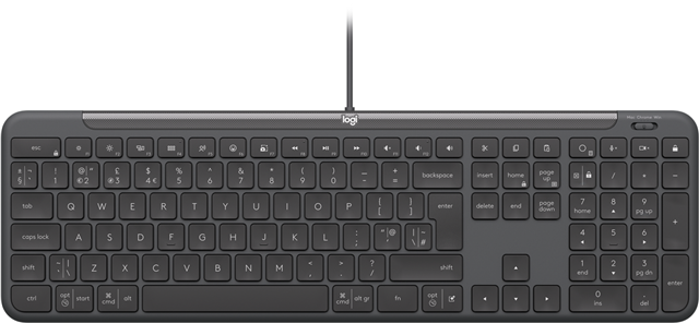 Signature Slim Wired Combo MK620 for Business offers an</br>improved user experience for workplaces that require wired solutions.This USB-C combo provides a fluid, high-quality typing feel with laptop- style keys and super fast scrolling with an ambidextrous ouse. Works with multiple OS platforms.</br>USB- C wired keyboard and mouse combo for organizations and industries like banking and medical that require a wired solution; multi- OS layout allows easy deployment across the company</br>Fluid, laptop-style typing: Low-profile keys with a subtle scoop are designed for a familiar and high-quality typing experience; ideal for touch typists</br>SmartWheel scrolling: The ambidextrous mouse allows switching between super fast or precise, line-by-line scrolling with a flick of the SmartWheel</br>Productivity shortcuts: Made for productivity with an AI Launch Key, meeting control keys, and   e dicated Action Key that are customizable with Logi Tune</br>Multi- OS compatible: The combo works with Windows, ChromeOS, or macOS with a simple toggle witch that IT can set up at deployment or employees can adjust when they sit at the desk</br>Improved power efficiency: Signature Slim Wired Combo is designed with a power-saving model that consumes 49% less energy on the keyboard and 50% less on the mouse</br>Designed for sustainability: The plastic parts in Signature Slim Wired Combo MK620 for Business include a minimum of 66% post consumer recycled plastic