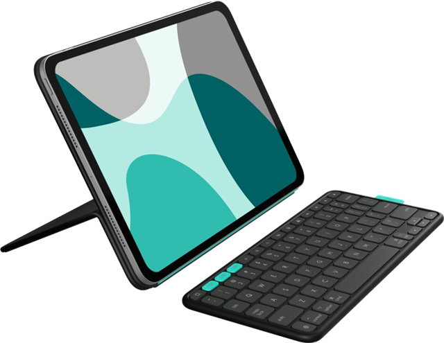 Compact, stowable wireless keyboard: pull it out, place it</br>anywhere, and snap it back onto your iPad case magnetically</br>for easy storage</br>Front and back protection: This iPad case with keyboard</br>shields your iPad Pro and iPad Air from everyday bumps and</br>scratches for all-around durability</br>Landscape and portrait modes: position your iPad either way</br>and use it for various tasks</br>Pair multiple devices: Bluetooth pairing for iPhone and more;</br>multitask across three devices with one keyboard; switch with</br>a press of a button</br>Adjustable viewing angles: find the right angle for viewing or</br>typing, while keeping a small footprint for more comfort</br>2- year battery life: replaceable coin cell batteries (CR2016</br>battery x4 included with Bluetooth keyboard)</br>Full shortcuts: all your familiar iOS shortcut keys in a compact</br>and complete iPadOS layout