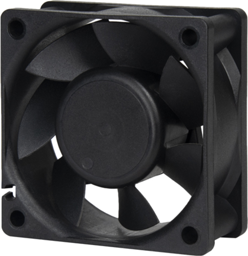 60*60*25mm fan, black PBT frame, black PBT blade, HDB bearing, 4pin cable, 0-3600RPM, PWM sleeve cable*1, 2+1pin sleeve cable*1,  Low Noise Adaptors*1