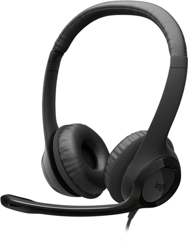 Stereo Headset, Rotating boom mic, USB-C connection, 1.8m cable. 20Hz - 20kHz Headset Response, 100Hz - 10kHz Microphone Response.