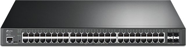 Omada 48-Port Gigabit and 4-Port 10GbE SFP+ L2+ Managed Switch with 48-Port PoE+</br>PORT: 48&times; Gigabit PoE+ Ports, 4&times; 10G SFP+ Slots, RJ45/Micro-USB Console Port</br>SPEC: 802.3at/af, 500 W PoE Power Budget, 1U 19-inch Rack-mountable Steel Case