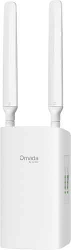 Omada 4G+Cat6 AX3000 Outdoor/Indoor Gateway</br>PORT: 3&times; Gigabit WAN/LAN Port, 1 Nano SIM slot(4G+ Cat6)</br>SPEC: 802.3bt/at/af,1 Ports PoE IN(support 802.3bt), 2 Ports with 45W PoE Power out, </br>SPEED: 574Mbps at 2.4 GHz + 2402 Mbps at 5 GHz (HE160) Wi-Fi Speed, 300 Mbps Download LTE Speed</br>FEATURE: Integration with Omada SDN Controller, Omada APP, Support SSL VPN, OpenVPN and Wireguard/ IPsec/ PPTP/ L2TP/ L2TP over IPSec VPN, 4G+ Cat6 LTE, 2&times; Detachable LTE Antennas, 160MHz Supported, OFDMA, MU-MIMO, Beamforming, Load Balance, Link Backup, Policy-based Firewall, Static Routing, Policy Routing, Multi-net DHCP, VLAN, stateful ACL, mDNS Repeater, Bridge VLAN, IP55 Weatherproof</br>