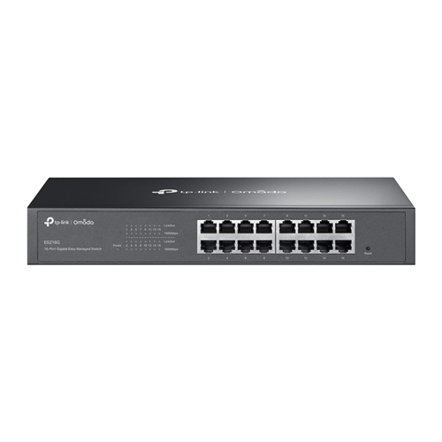 "Omada 16-Port Gigabit Easy Managed Switch</br>PORT: 16&times; Gigabit RJ45 Ports</br>SPEC: 1U 13-inch Rack-mountable Steel Case</br>FEATURE: Integration with Omada SDN Controller and Omada Cloud Essentials, Flow Control, Loopback Detection, Port Isolation, Port Mirroring, LAG, VLAN, IGMP Snooping, QoS, Storm Control"</br>