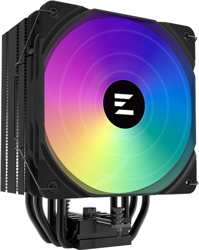 Intel Socket : LGA1851/1700/1200/115X AMD Socket : AM5 / AM4 CPU Cooler, 4 Heatpipes, ARGB BLACK.	</br>