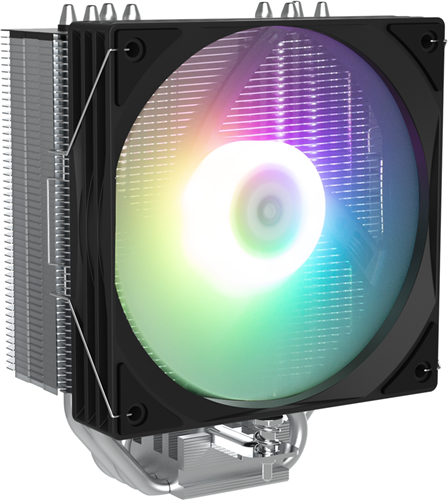 CPU Cooler, 4Heatpipes, Ultra Quiet 120mm PWM Auto ARGB Fan, LGA1700/1200/115X/AM5/AM4			</br>