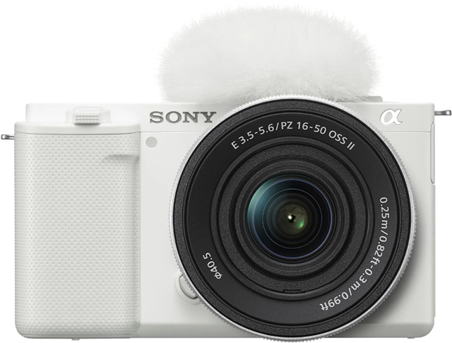 Kit with SELP1650 II lens.</br>Dedicated interchangeable-lens Vlogging camera</br>24.2MP APS-C Exmor CMOS Sensor & BIONZ X image processor</br>Wide approx. 84% AF coverage with Real-time Eye AF Tracking</br>Livestream to either a smartphone or a PC via a USB cable</br>Enhanced operability designed specifically for Vloggers</br>white